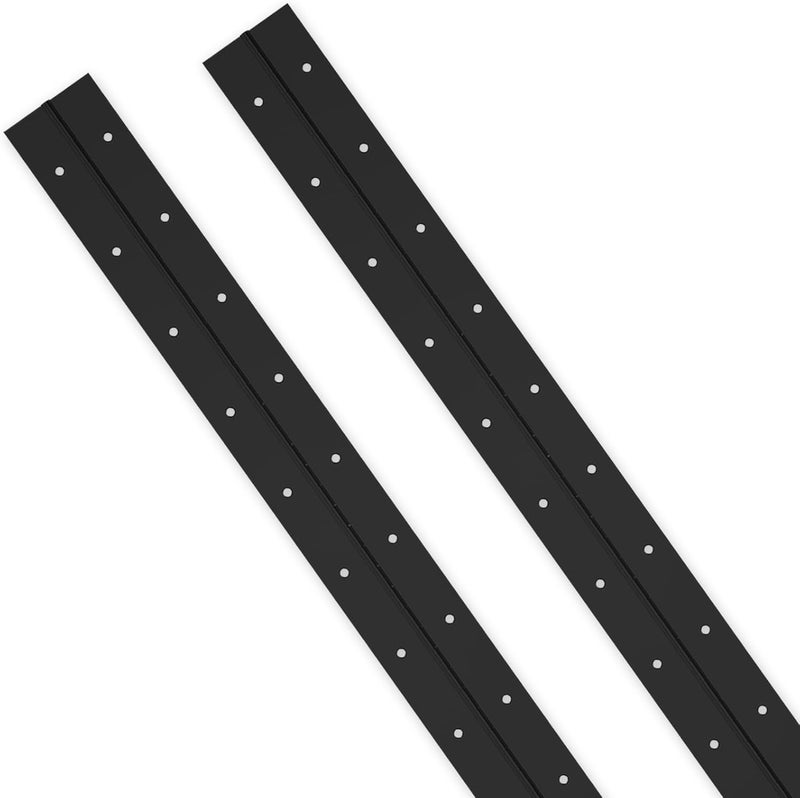 EPHECH 20Inch Black Continuous & Piano Hinges, 2PCS Heavy Duty Stainless Steel Piano Hinge with Hole, 0.05" Thickness/1.2" Open Width Folding Cabinet Door Butt Hinge - Image 1